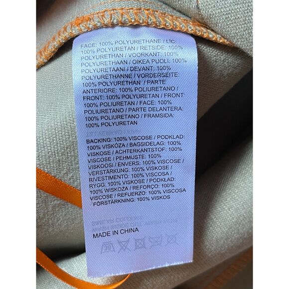 NWT THE RAGGED PRIEST Orange Patent Vinyl Cracker Pants Trousers Women's Size 8 - Picture 6 of 16